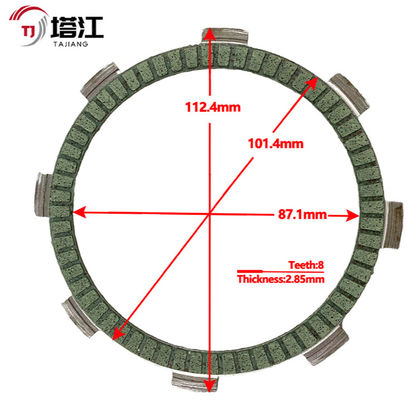 8mm Black Steel Motorcycle Clutch Kit 130mm Diameter For Smooth Transmission