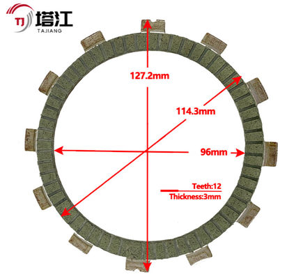 Black Steel Bolt On Motorcycle Clutch Parts Kit With 6 Friction Plates