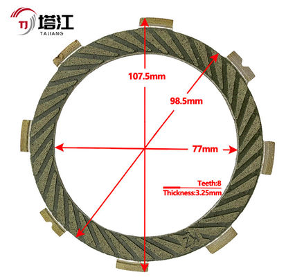 Steel Black Motorcycle Clutch Kit with 110mm Inner Diameter Complete Set for Smooth Bolt On Installation