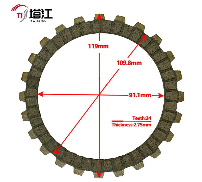 Black Bolt on Motorcycle Clutch Kit with 130mm Outer Diameter / Complete Assembly Components