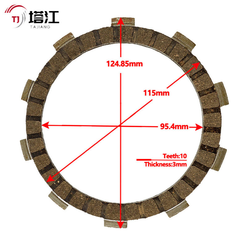 Black Steel Motorcycle Universal Clutch Kit 1.5kg Weight 110mm Inner Diameter 6 Plates